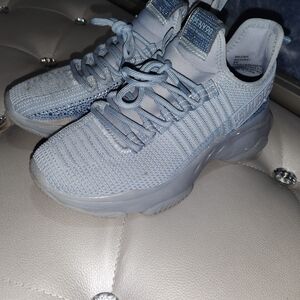 Steve Madden Trendy Light Blue Sneakers With Rhinestones